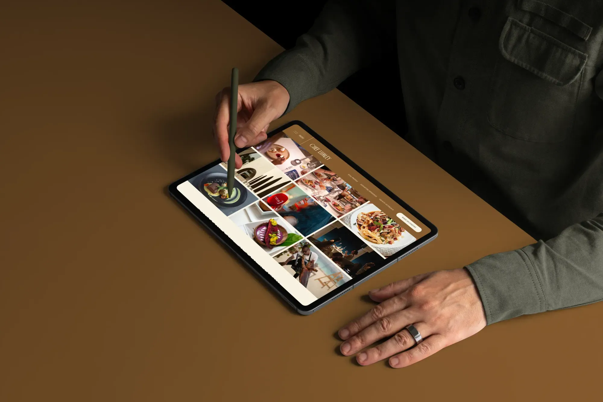 Chef Lumley brand identity, web design, blog work by Fluctus Design Studio — image 5 of 7