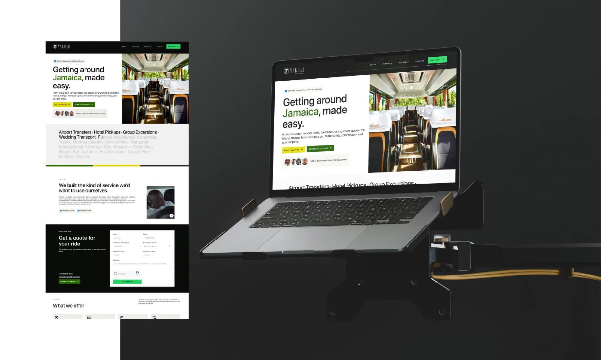 Nakdar Transport brand identity, collateral, website work by Fluctus Design Studio — image 4 of 6